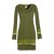 Vishes Langarm Lagenlook Damen Kleid Jerseykleid Strickkleid Sweatshirtkleid Baumwolle olive 42