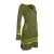 Vishes Langarm Lagenlook Damen Kleid Jerseykleid Strickkleid Sweatshirtkleid Baumwolle olive 42