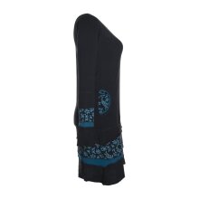 Vishes Langarm Lagenlook Damen Kleid Jerseykleid Strickkleid Sweatshirtkleid Baumwolle schwarz 44