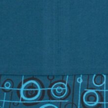 Vishes Langarm Damen Kleid Jerseykleid Strickkleid Sweatshirtkleid Sweatkleid mit Schnürung - Baumwolle türkis 46