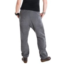 Vishes - Warme Unisex Thermo Haremshose aus Fleece mit Tasche grau