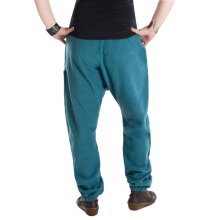 Vishes - Warme Unisex Thermo Haremshose aus Fleece mit Tasche türkis