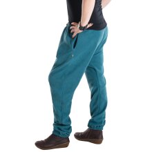 Vishes - Warme Unisex Thermo Haremshose aus Fleece mit Tasche türkis