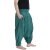 Vishes - Lange Unisex Baumwoll Haremshose Schlupfhose Einfarbig Einheitsgröße 34-46 türkisblau