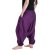 Vishes - Lange Unisex Baumwoll Haremshose Schlupfhose Einfarbig Einheitsgröße 34-46 Dunkellila