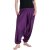 Vishes - Lange Unisex Baumwoll Haremshose Schlupfhose Einfarbig Einheitsgröße 34-46 Dunkellila