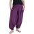 Vishes - Lange Unisex Baumwoll Haremshose Schlupfhose Einfarbig Einheitsgröße 34-46 Blaurosa