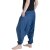 Vishes - Lange Unisex Baumwoll Haremshose Schlupfhose Einfarbig Einheitsgröße 34-46 Blau