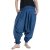 Vishes - Lange Unisex Baumwoll Haremshose Schlupfhose Einfarbig Einheitsgröße 34-46 Blau