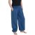 Vishes Lange Damen Sommerhose Haremshose Schlupfhose einfarbig Dehnbund mit Taschen Einheitsgröße (34-46) blau