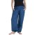 Vishes Lange Damen Sommerhose Haremshose Schlupfhose einfarbig Dehnbund mit Taschen Einheitsgröße (34-46) blau
