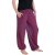 Vishes Lange Damen Sommerhose Haremshose Schlupfhose einfarbig Dehnbund mit Taschen Einheitsgröße (34-46) pflaume