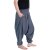 Vishes - Lange Unisex Baumwoll Haremshose Schlupfhose Einfarbig Einheitsgröße 34-46 Grau