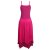 Vishes langes Damen Sommerkleid aus Jersey-Baumwolle mit wandelbarem Design und Blumenmuster pink 40