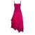 Vishes langes Damen Sommerkleid aus Jersey-Baumwolle mit wandelbarem Design und Blumenmuster pink 40
