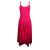 Vishes langes Damen Sommerkleid aus Jersey-Baumwolle mit wandelbarem Design und Blumenmuster pink 40