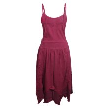 Vishes langes Damen Sommerkleid aus Jersey-Baumwolle mit wandelbarem Design und Blumenmuster dunkelrot 34