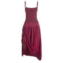 Vishes langes Damen Sommerkleid aus Jersey-Baumwolle mit wandelbarem Design und Blumenmuster dunkelrot 38