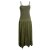 Vishes langes Damen Sommerkleid aus Jersey-Baumwolle mit wandelbarem Design und Blumenmuster olive 40