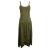 Vishes langes Damen Sommerkleid aus Jersey-Baumwolle mit wandelbarem Design und Blumenmuster olive 40