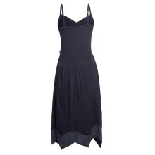 Vishes langes Damen Sommerkleid aus Jersey-Baumwolle mit wandelbarem Design und Blumenmuster schwarz 44
