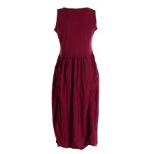 Vishes verstellbares Damen Kleid Langes oder kurzes Sommerkleid Damen Kleider Sommer  dunkelrot 38