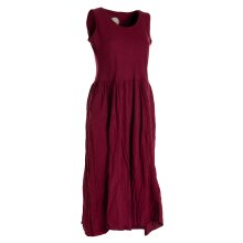 Vishes verstellbares Damen Kleid Langes oder kurzes Sommerkleid Damen Kleider Sommer  dunkelrot 46