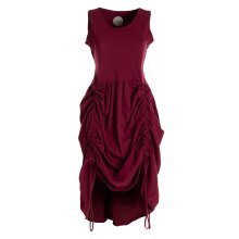 Vishes verstellbares Damen Kleid Langes oder kurzes Sommerkleid Damen Kleider Sommer  dunkelrot 46