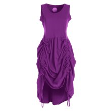 Vishes verstellbares Damen Kleid Langes oder kurzes Sommerkleid Damen Kleider Sommer  lila 42