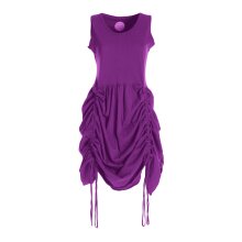 Vishes verstellbares Damen Kleid Langes oder kurzes Sommerkleid Damen Kleider Sommer  lila 42