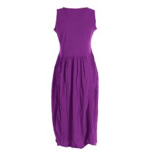 Vishes verstellbares Damen Kleid Langes oder kurzes Sommerkleid Damen Kleider Sommer  lila 42