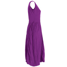 Vishes verstellbares Damen Kleid Langes oder kurzes Sommerkleid Damen Kleider Sommer  lila 42