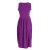 Vishes verstellbares Damen Kleid Langes oder kurzes Sommerkleid Damen Kleider Sommer  lila 42