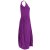 Vishes verstellbares Damen Kleid Langes oder kurzes Sommerkleid Damen Kleider Sommer  lila 48