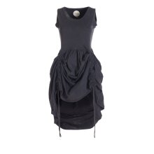 Vishes verstellbares Damen Kleid Langes oder kurzes Sommerkleid Damen Kleider Sommer  schwarz 42