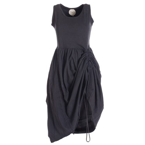 Vishes verstellbares Damen Kleid Langes oder kurzes Sommerkleid Damen Kleider Sommer  schwarz 44