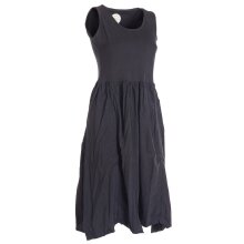 Vishes verstellbares Damen Kleid Langes oder kurzes Sommerkleid Damen Kleider Sommer  schwarz 46