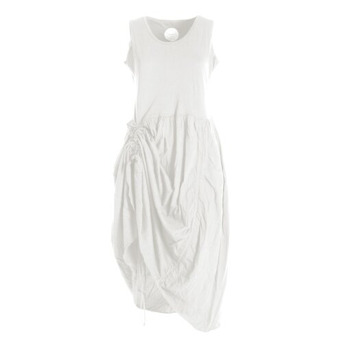 Vishes verstellbares Damen Kleid Langes oder kurzes Sommerkleid Damen Kleider Sommer  weiß 44