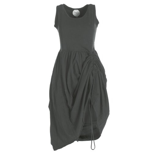 Vishes verstellbares Damen Kleid Langes oder kurzes Sommerkleid Damen Kleider Sommer grau 42