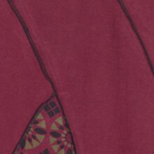 Vishes Langarm Damen Elfen Zipfelkleid Patchworkkleid Zipfelige Elfentunika Lagenlook Bedruckt dunkelrot 42