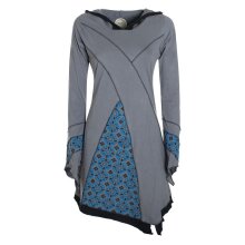 Vishes Langarm Damen Elfen Zipfelkleid Patchworkkleid...