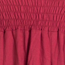 Vishes Zipfelkleid aus Bio Baumwolle Kleid mit Zipfeln und breiten Trägern - Kleid Damen Sommer Kleid lang dunkelrot 38-40