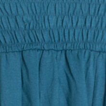 Vishes Zipfelkleid aus Bio Baumwolle Kleid mit Zipfeln und breiten Trägern - Kleid Damen Sommer Kleid lang türkis 34-36