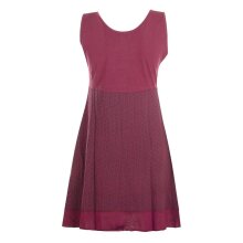Vishes - Kurzes Damen Kleid Blumentunika Hemdchen Hängerchen ärmellos dunkelrot 48