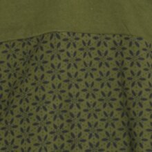 Vishes - Kurzes Damen Kleid Blumentunika Hemdchen Hängerchen ärmellos olive 44-46