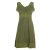 Vishes - Kurzes Damen Kleid Blumentunika Hemdchen Hängerchen ärmellos olive 44-46