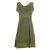 Vishes - Kurzes Damen Kleid Blumentunika Hemdchen Hängerchen ärmellos olive 44-46