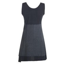 Vishes - Kurzes Damen Kleid Blumentunika Hemdchen Hängerchen ärmellos schwarz 42
