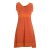 Vishes - Kurzes Damen Kleid Blumentunika Hemdchen Hängerchen ärmellos orange 42