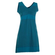 Vishes - Kurzes Damen Kleid Blumentunika Hemdchen Hängerchen ärmellos türkis 48